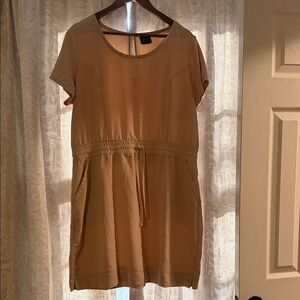 4/$15 Casual Tan Short Sleeve Dress